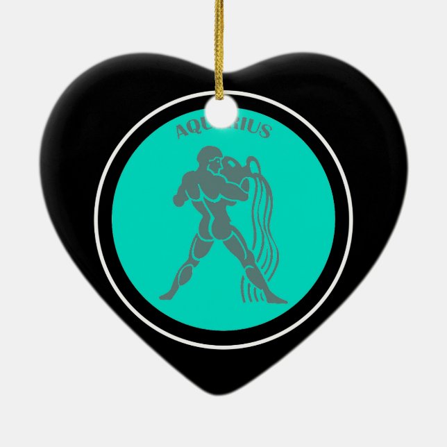 Aquarius Heart Ornament (Hinten)