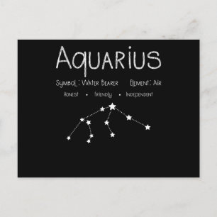 Aquarius Horoskop Astrologie Star Geburt Postkarte