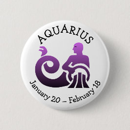 Aquarius Horoskop Astrologie Zodiac-Zeichen Button