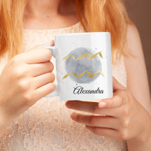 Aquarius individuell anpassbare Wasserfarbe Zodiak