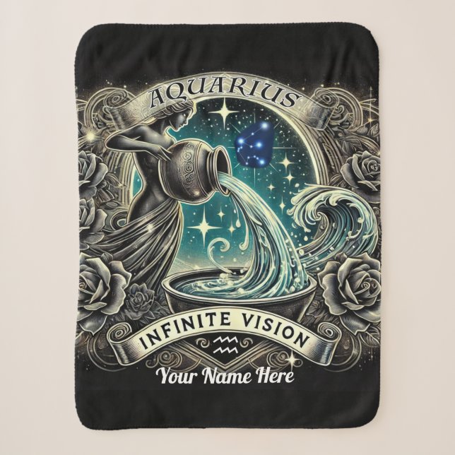 Aquarius "Infinite Vision" Sherpa Blanket Sherpadecke (Vorderseite)
