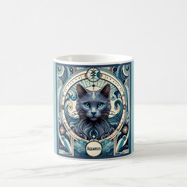 Aquarius Innovative Cat Zodiac Kaffeetasse (Mittel)