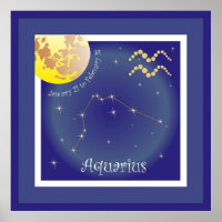 Aquarius Janvier 21 à février 18 Poster