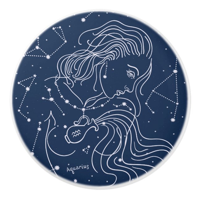 Aquarius Keramikknauf (Vorderseite)
