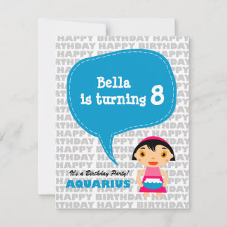 Aquarius Kids Party Einladung