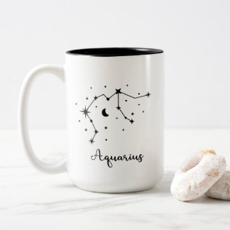 Aquarius-Konstellation Zweifarbige Tasse