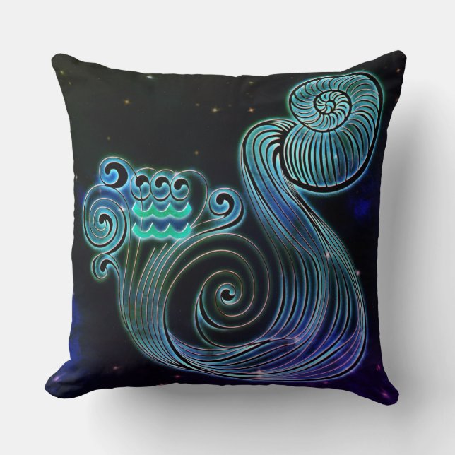 aquarius le transporteur d'eau zodiac coussin (Recto)