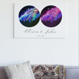 Aquarius Libra Personalisierte Paare Horoskop Poster