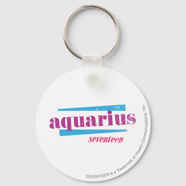 Aquarius Lila Schlüsselanhänger (Vorderseite)