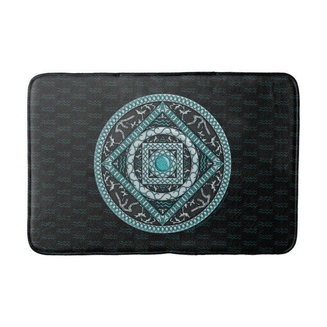 Aquarius Mandala Bath Mat Badematte (Vorderseite)
