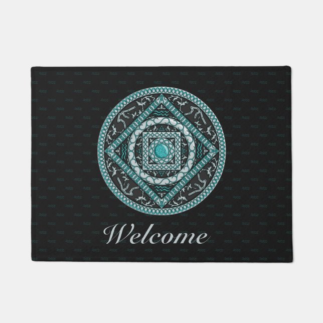 Aquarius Mandala Doormat Fußmatte (Vorderseite)