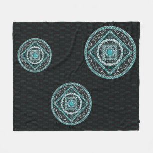 Aquarius Mandala Fleece-Decke Fleecedecke