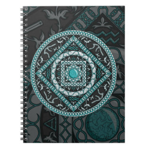 Aquarius Mandala-Notebook Notizblock