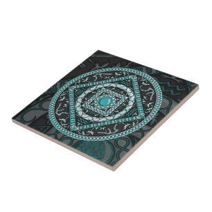 Aquarius Mandala Tile Fliese