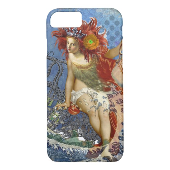 Aquarius Mermaid Gothic Blue Art Case-Mate iPhone Hülle (Rückseite)