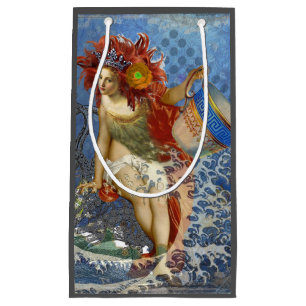 Aquarius Mermaid Gothic Blue Art Kleine Geschenktüte