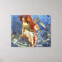 Aquarius Mermaid Gothic Blue Art