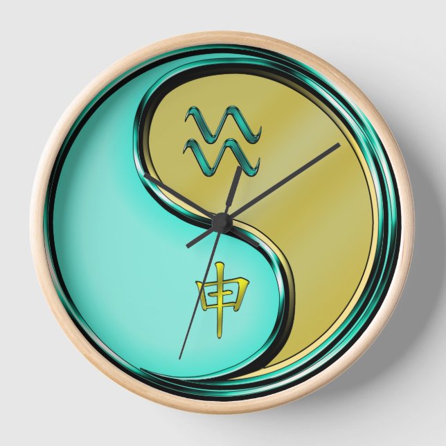 Aquarius & Metal Monkey Uhr (Vorderseite)