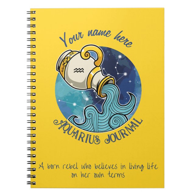 Aquarius-Notebook Notizblock (Vorderseite)