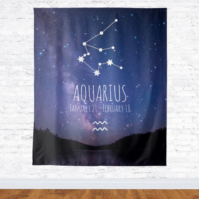 Aquarius | Personalisierte Astrologie Wandteppich (Von Creator hochgeladen)