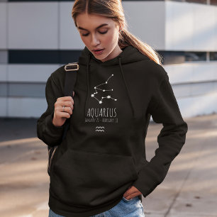 Aquarius Personalisierte Sternbilder Hoodie