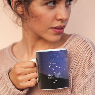 Aquarius Personalisierte Sternbilder Kaffeetasse