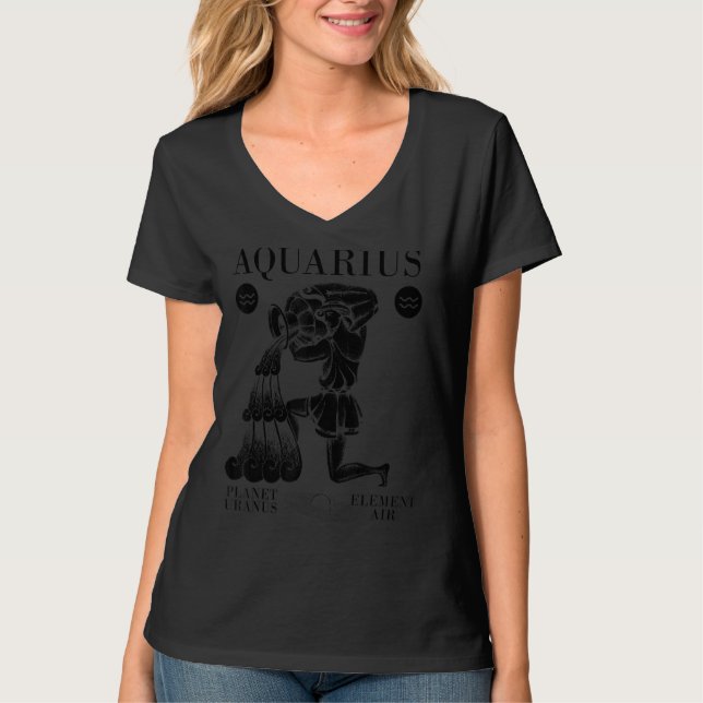 Aquarius Planet Uranus Element Air 4 T-Shirt (Vorderseite)