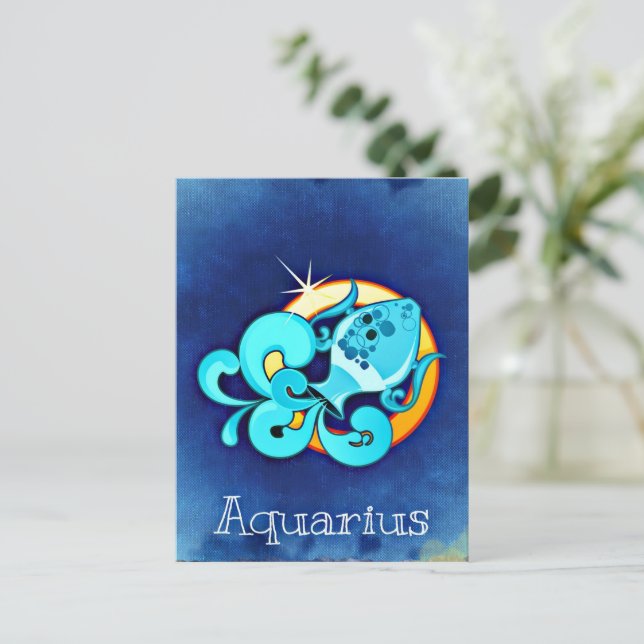 Aquarius Postcard Postkarte (Stehend Vorderseite)