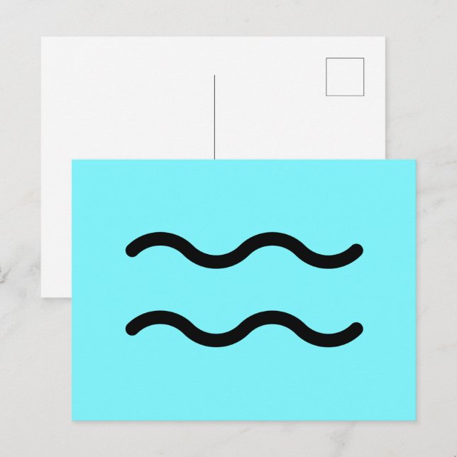 Aquarius Postcard Postkarte (Vorne/Hinten)