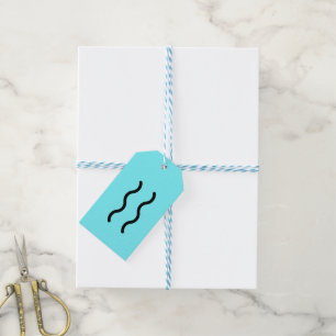 Aquarius-Postkarte Geschenkanhänger