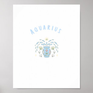 Aquarius rose, zodiaque, impression signe du zodia