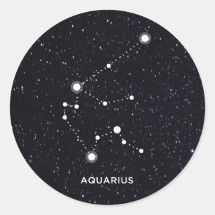 Aquarius Runder Aufkleber