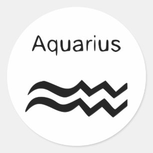 Aquarius Runder Aufkleber