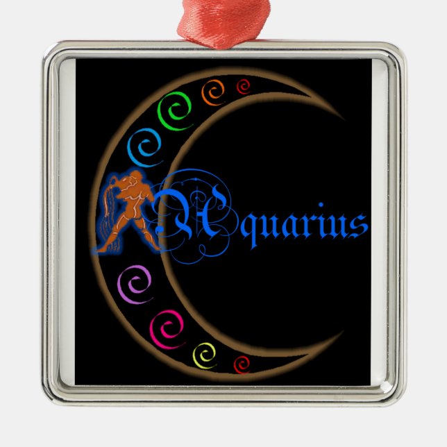 Aquarius Silbernes Ornament (Vorne)