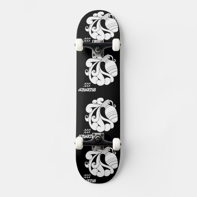 Aquarius-Silhouette Skateboard (Vorderseite)