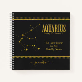 Aquarius Star Sign Notizbuch