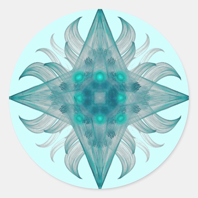 Aquarius-Star-Sticker Runder Aufkleber (Vorderseite)