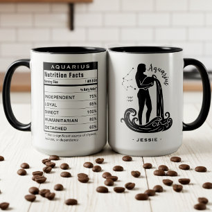 Aquarius-Sternzeichen Astrologie Ernährungsfakten Tasse