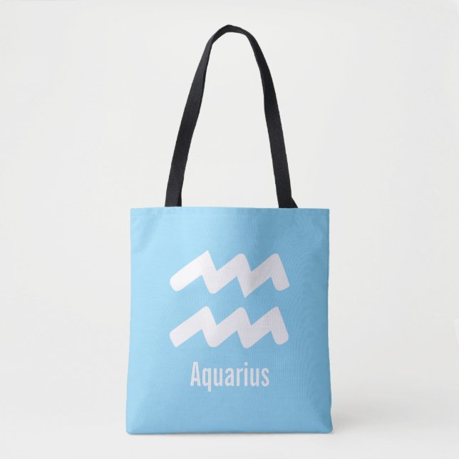 Aquarius-Sternzeichen-Eigenschaften Minimale Astro Tasche (Vorderseite)