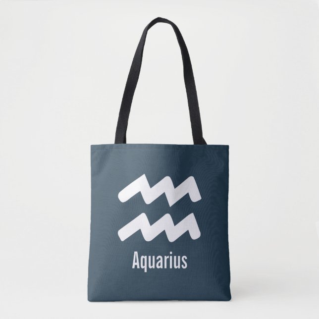 Aquarius-Sternzeichen-Eigenschaften Minimale Astro Tasche (Vorderseite)