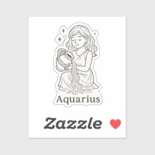 Aquarius-Sternzeichen-Frau-Aufkleber Aufkleber