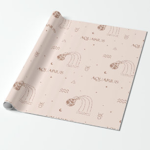 Aquarius-Sternzeichen - Himmels-Wasserträger (2) Geschenkpapier