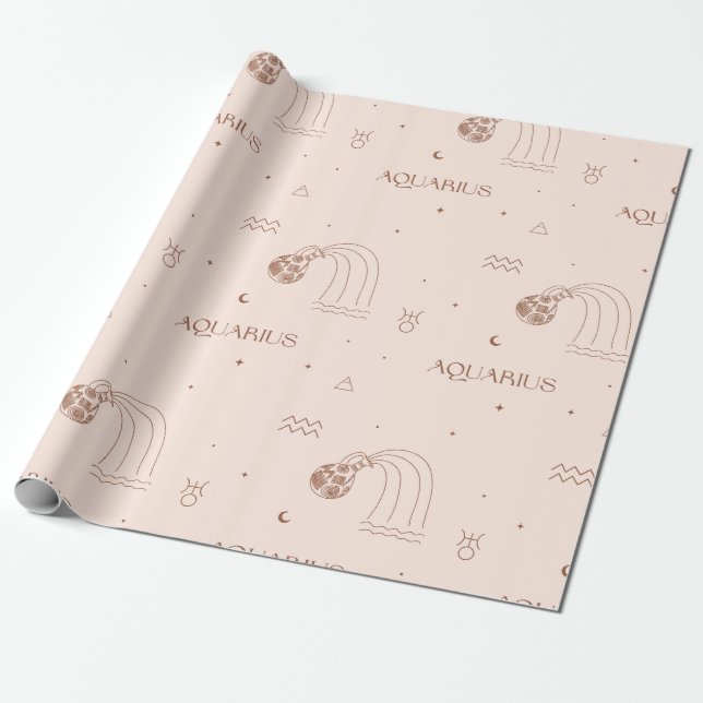 Aquarius-Sternzeichen - Himmels-Wasserträger (2) Geschenkpapier (Ungerollt)