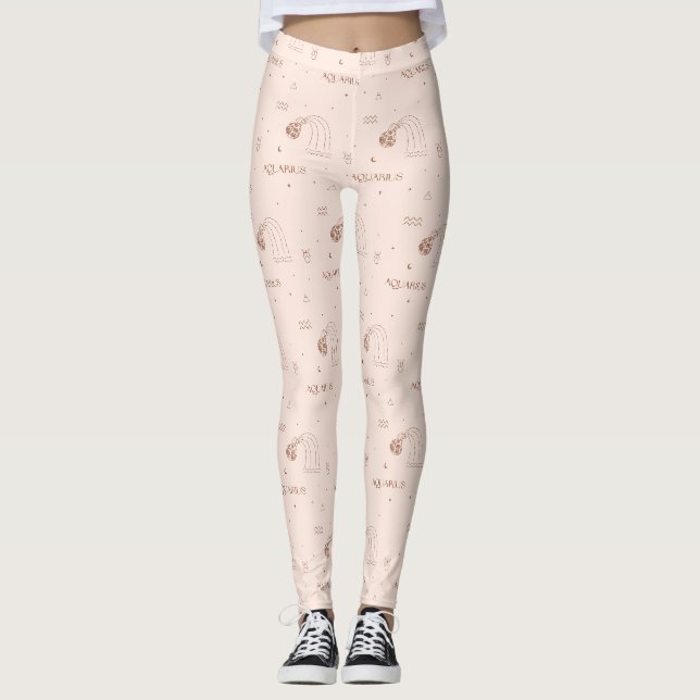 Aquarius-Sternzeichen - Himmlischer Wassermann (2) Leggings (Vorderseite)