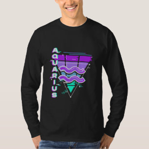 Aquarius-Sternzeichen Vaporwave-Ästhetik 80er 90er T-Shirt