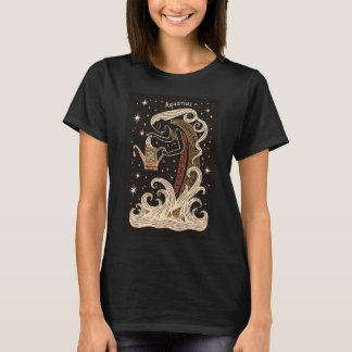 Aquarius - T-shirt Céleste Zodiaque Art