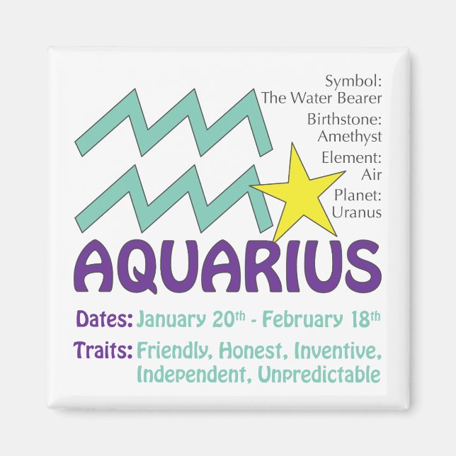 Aquarius Traits Magnet (Vorne)