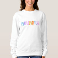 Aquarius typography trendy zodiac buntes Shirt
