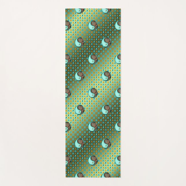 Aquarius und Erddrache Yogamatte (Vorderseite)