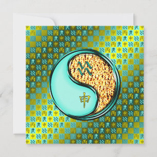 Aquarius und Feueraffe Karte